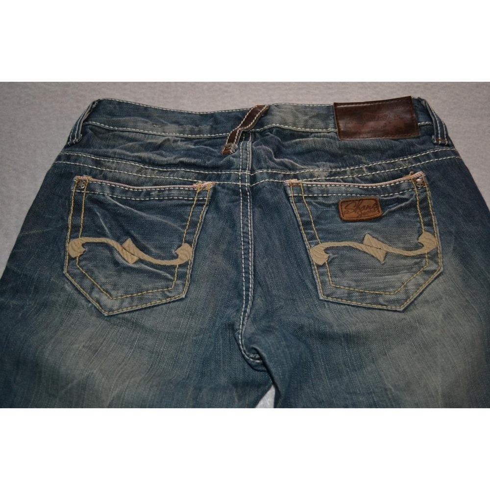 Shane Jeans Co Jeans Womens Size 26 X 31 Distressed Blue Cotton